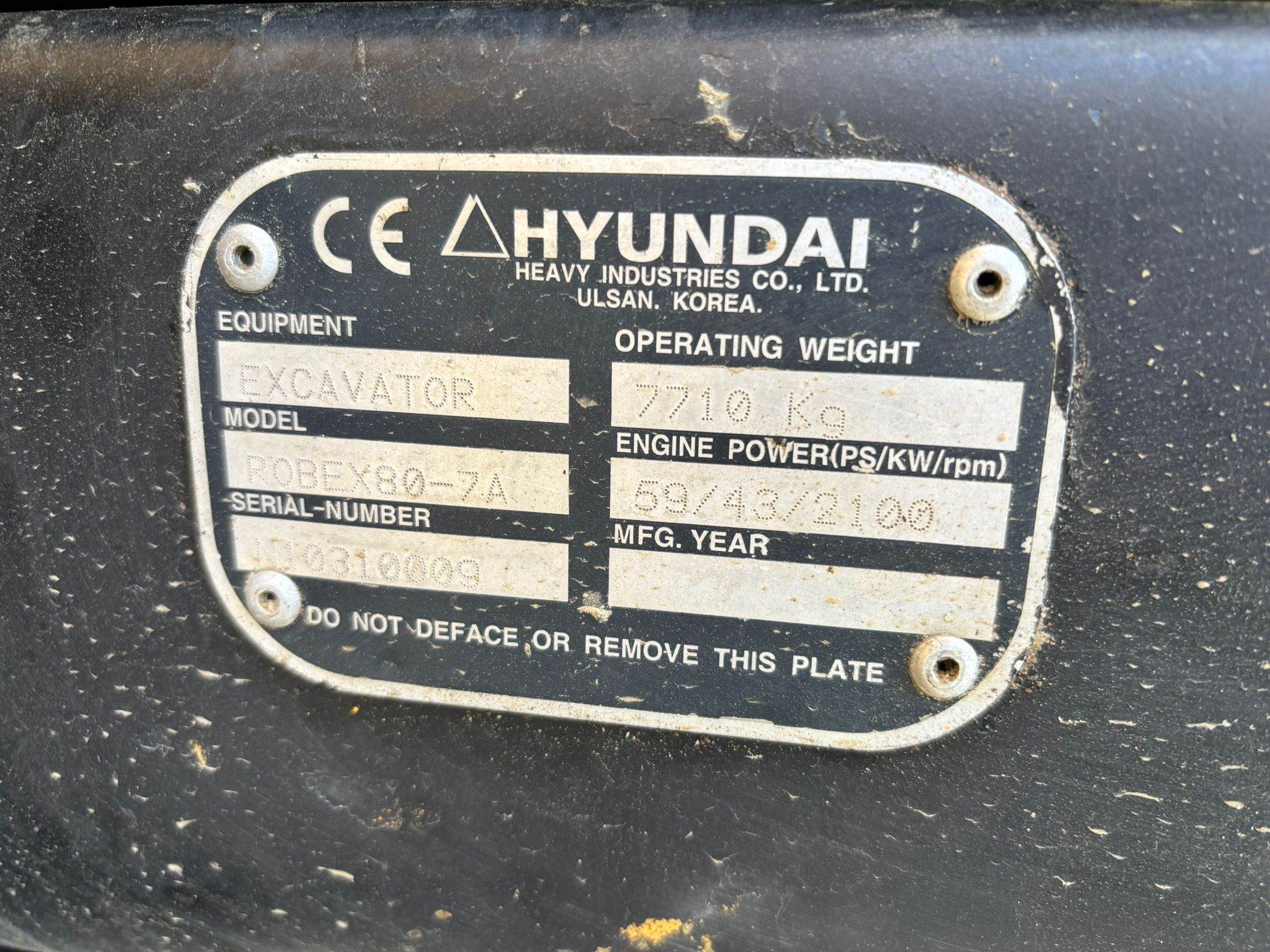 Hyundai Robex 80-7A 2008