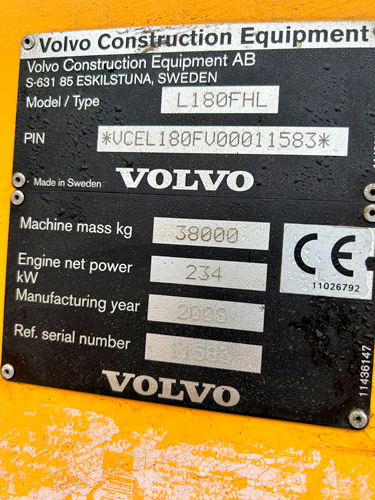 Volvo L180FHL 2008 Lempäälä
