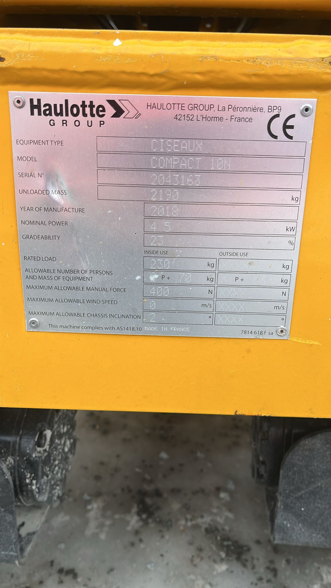 Haulotte Compact 10N 2019 Lempäälä