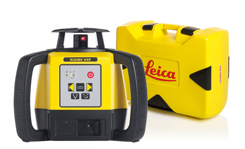Leica RUGBY 640 PYÖRIVÄ LASER + KULJETUSLAUKKU