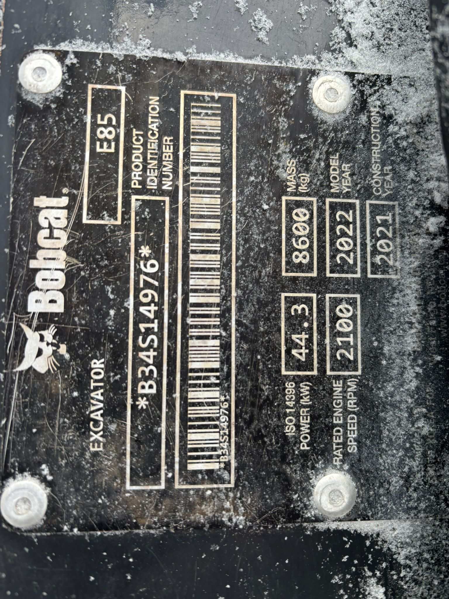 Bobcat E85 2022 Lempäälä