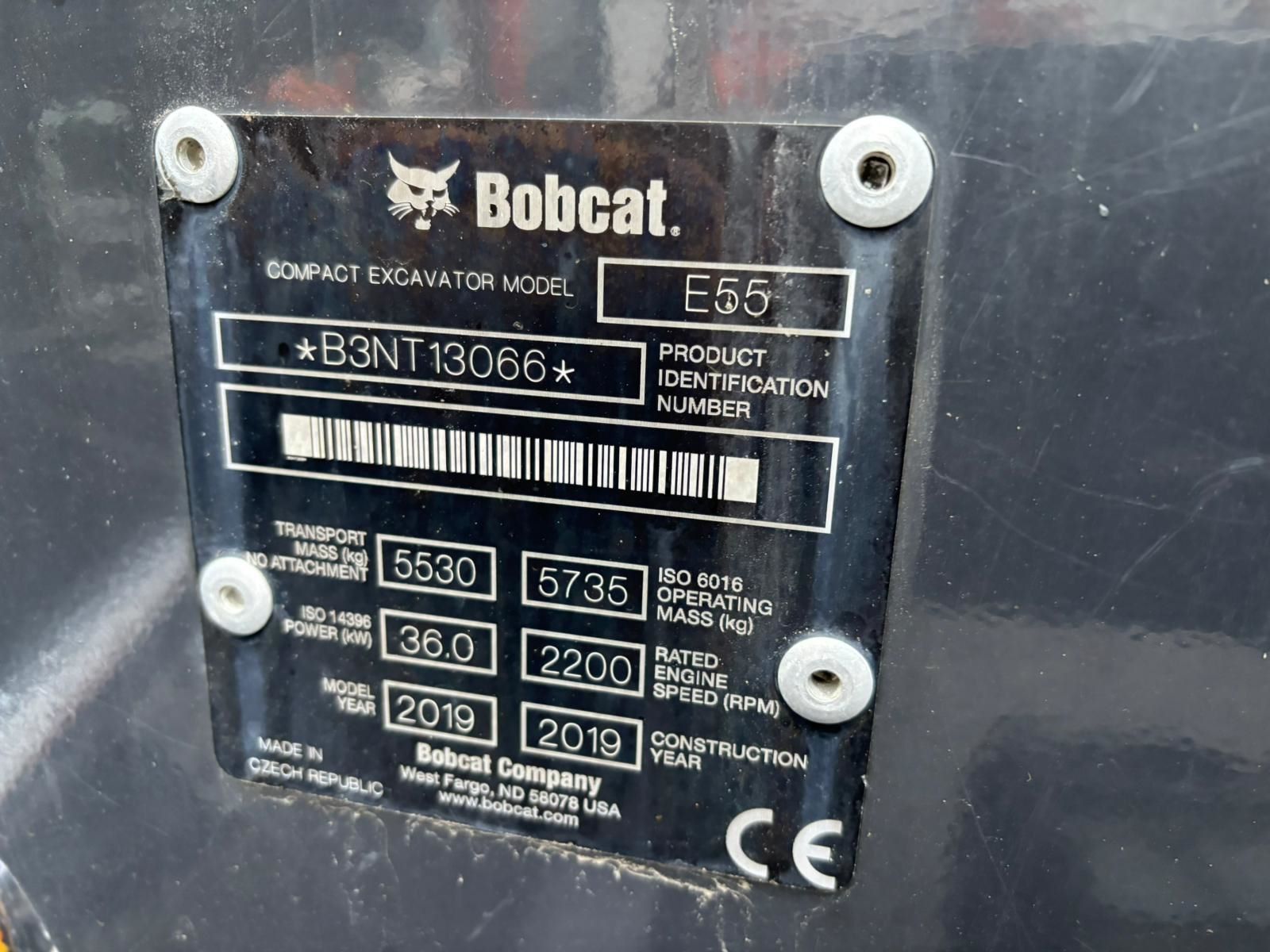 Bobcat E55 2019 Lempäälä