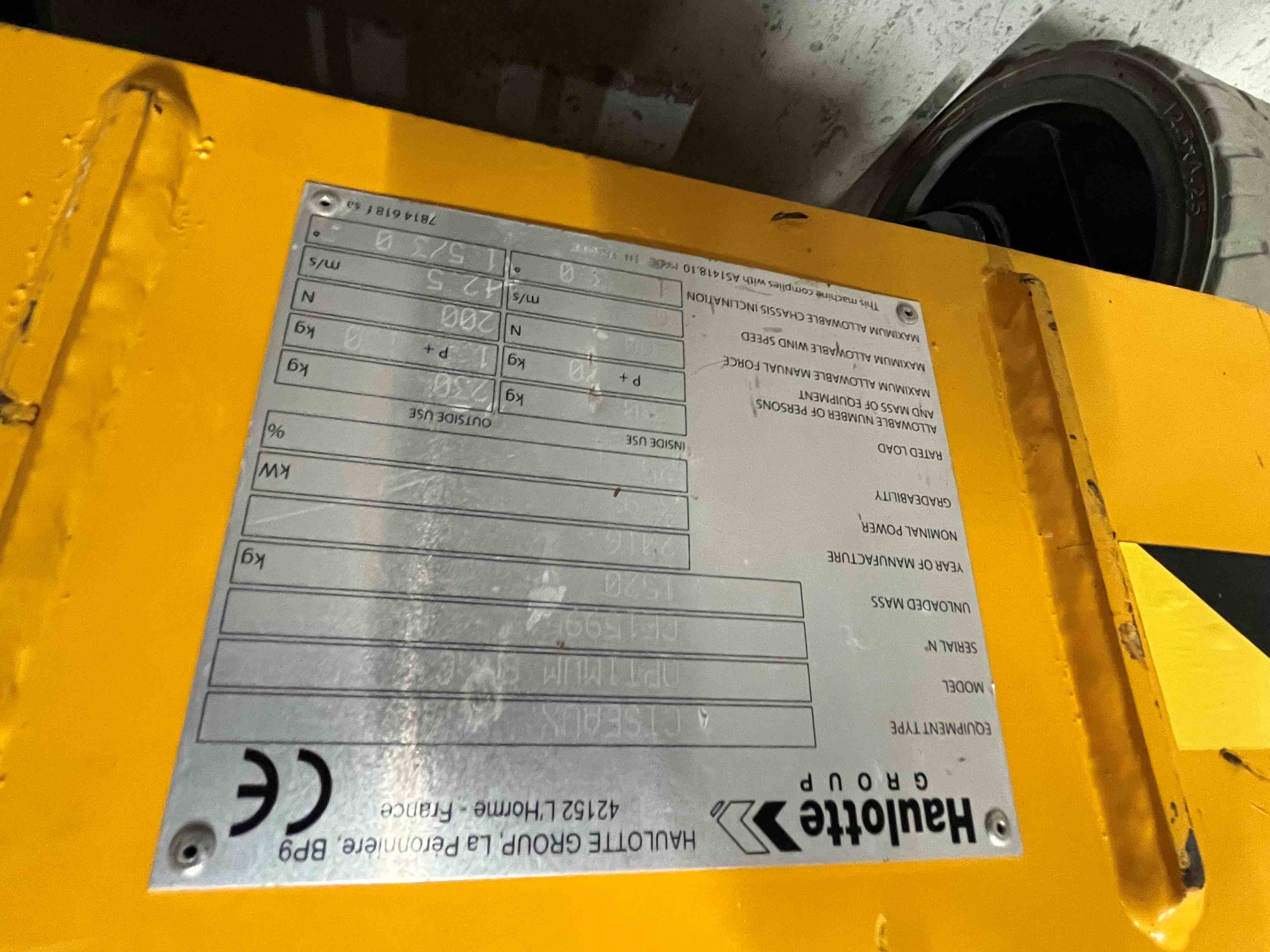 Haulotte Optimum 8 AC 2016