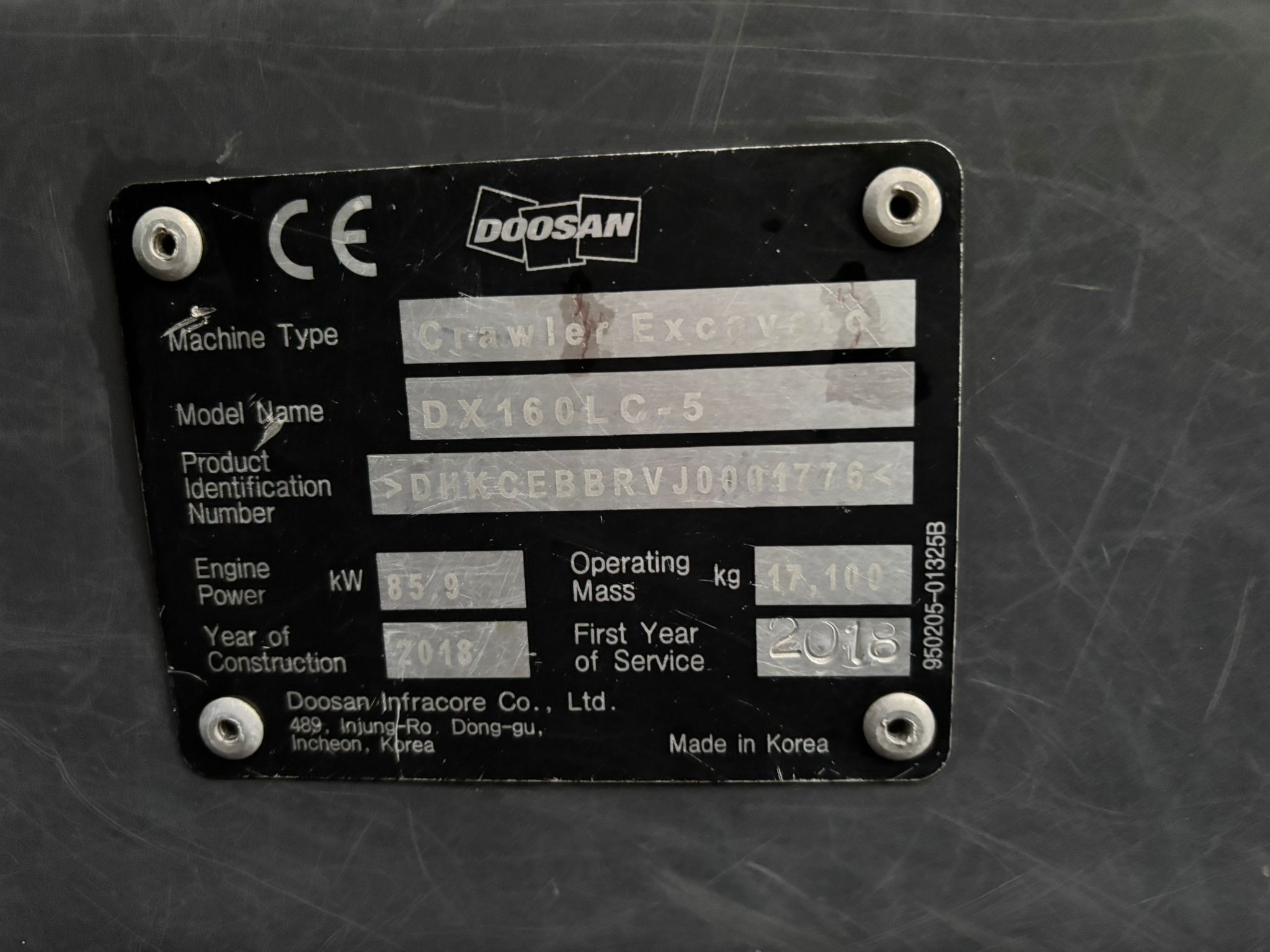 Doosan DX160LC-5 2018 Lempäälä
