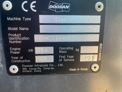 Doosan DX235LCR-5 2020 Vantaa