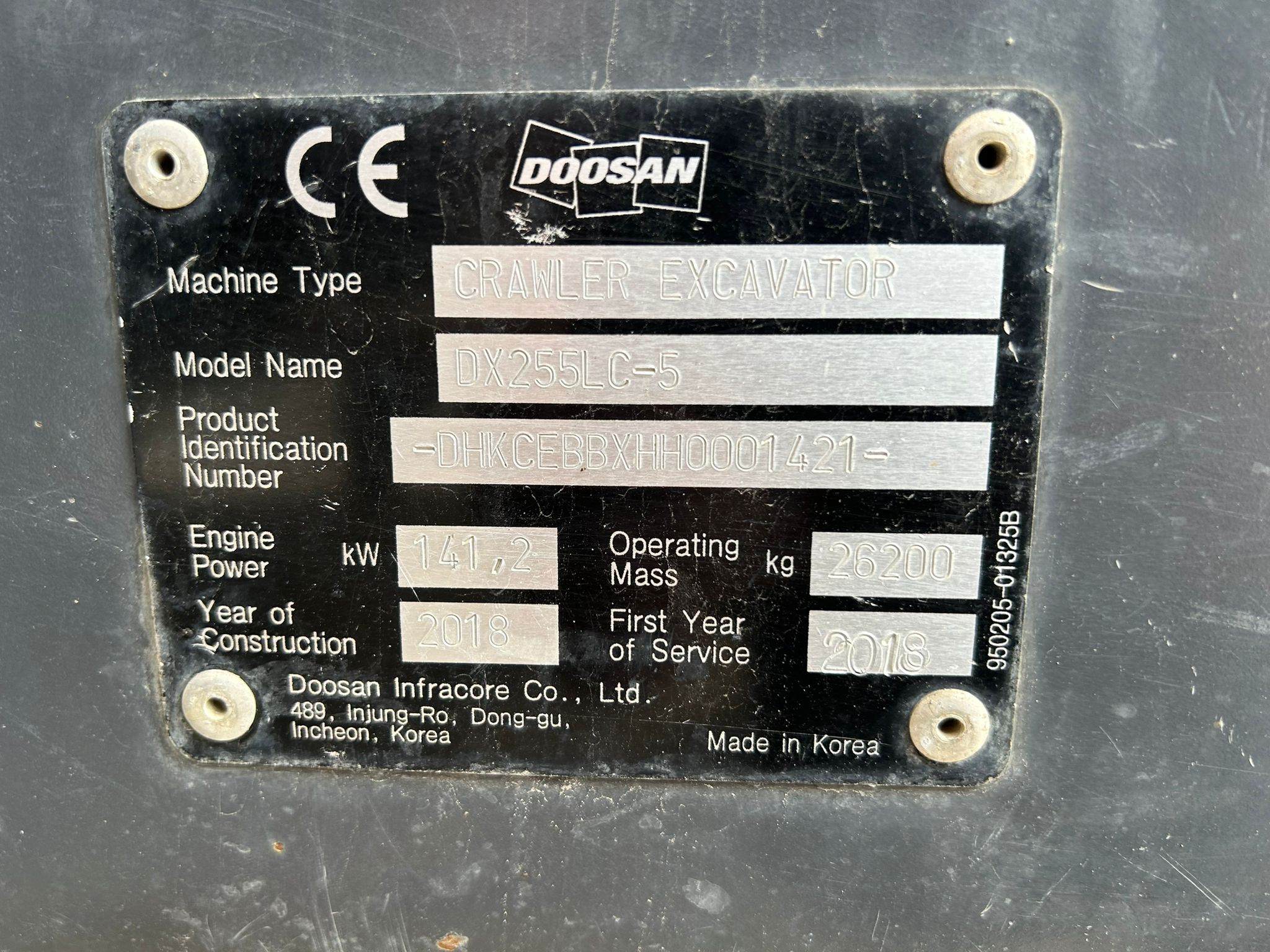 Doosan DX255LC-5 2018 Lempäälä