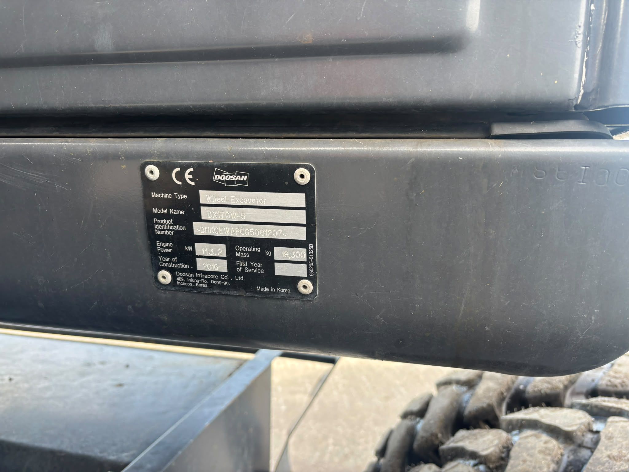 Doosan DX170W-5 2016 Lempäälä