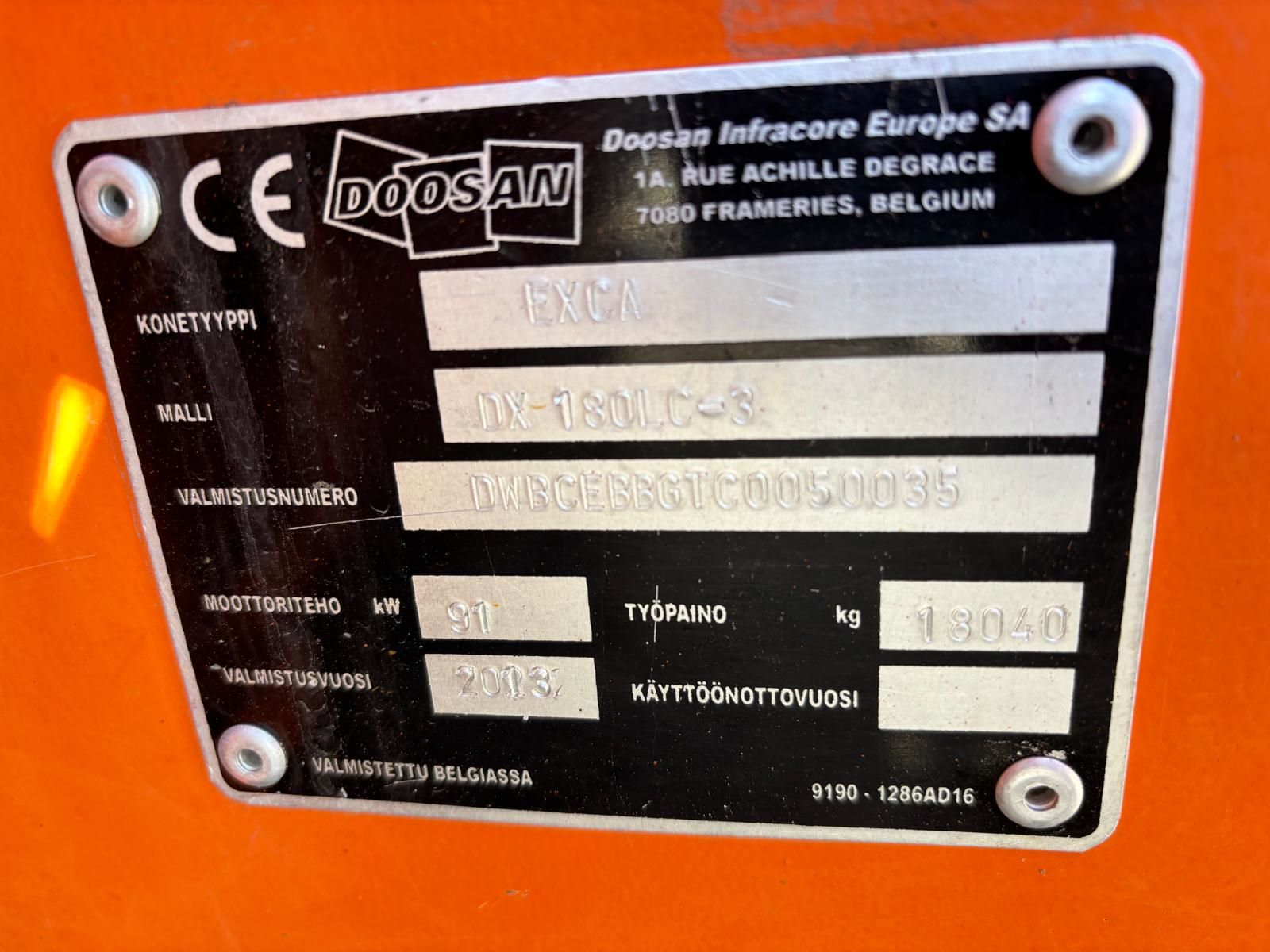 Doosan DX180LC-3 2013 Vantaa