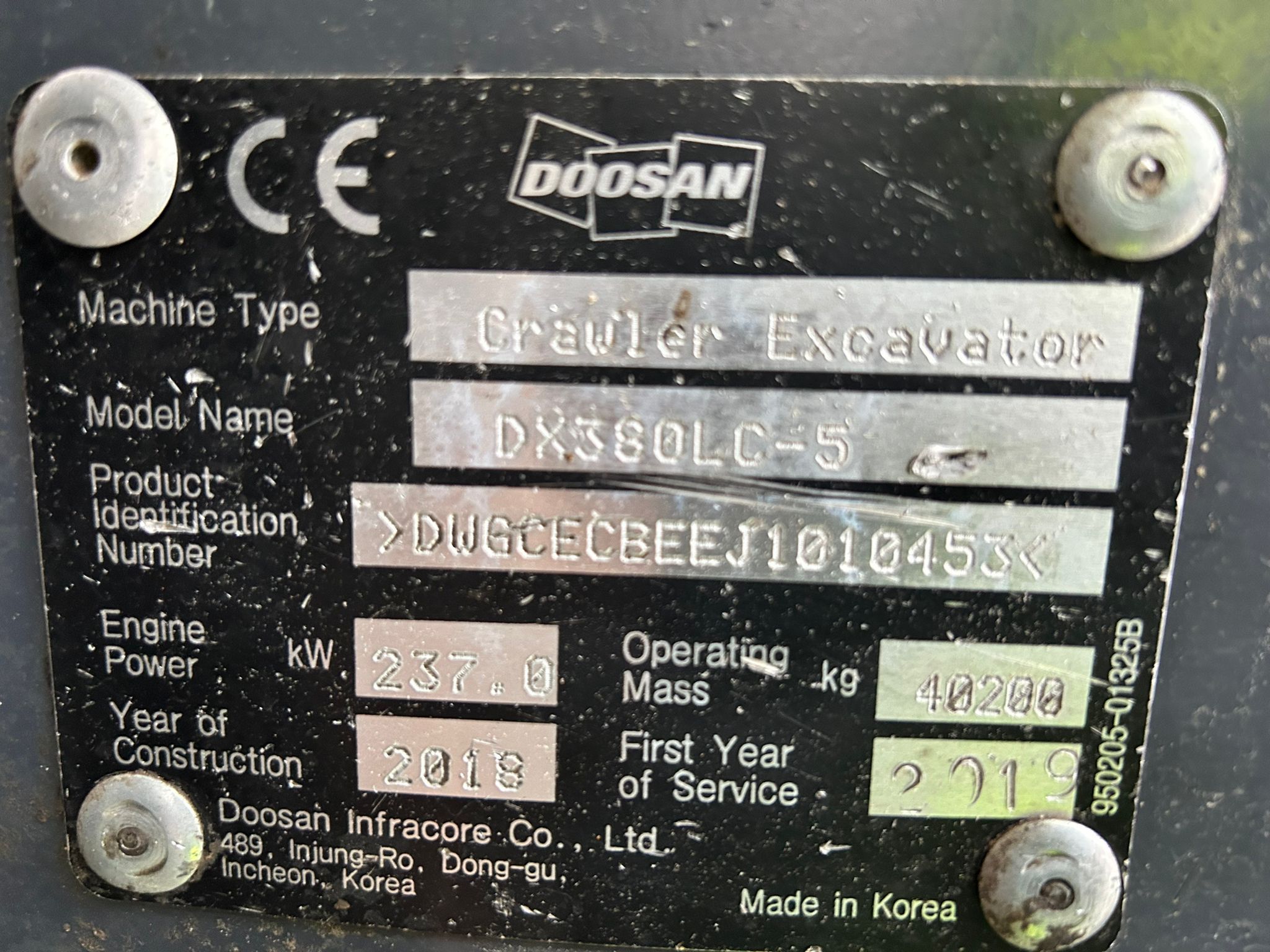 Doosan DX380LC-5 2018 Lempäälä