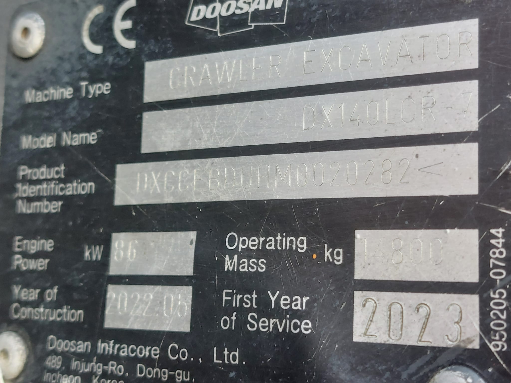 Doosan DX 140LCR 7 2022 Kuopio