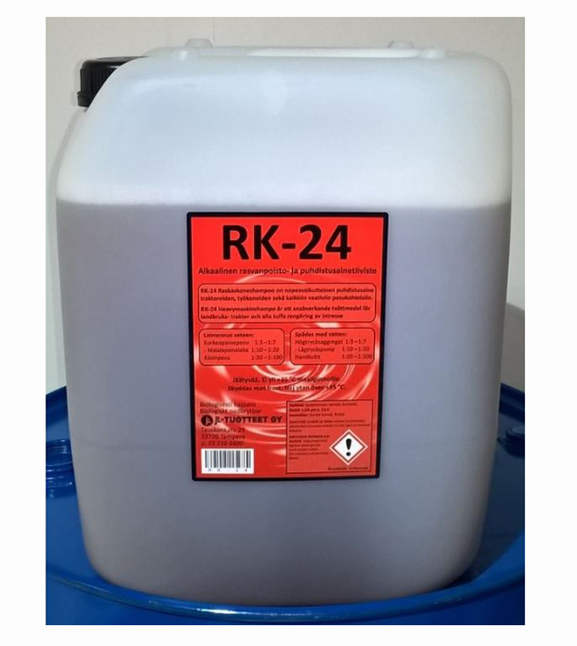 JL-Tuotteet RK-24 RASKASKONESHAMPOO - 8 X 25L RAHTIVAPAASTI