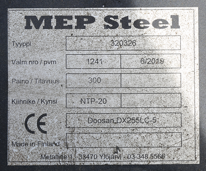MEP Steel HYDRAULINEN PUOMINPÄÄN LIITIN NTP20 Lempäälä