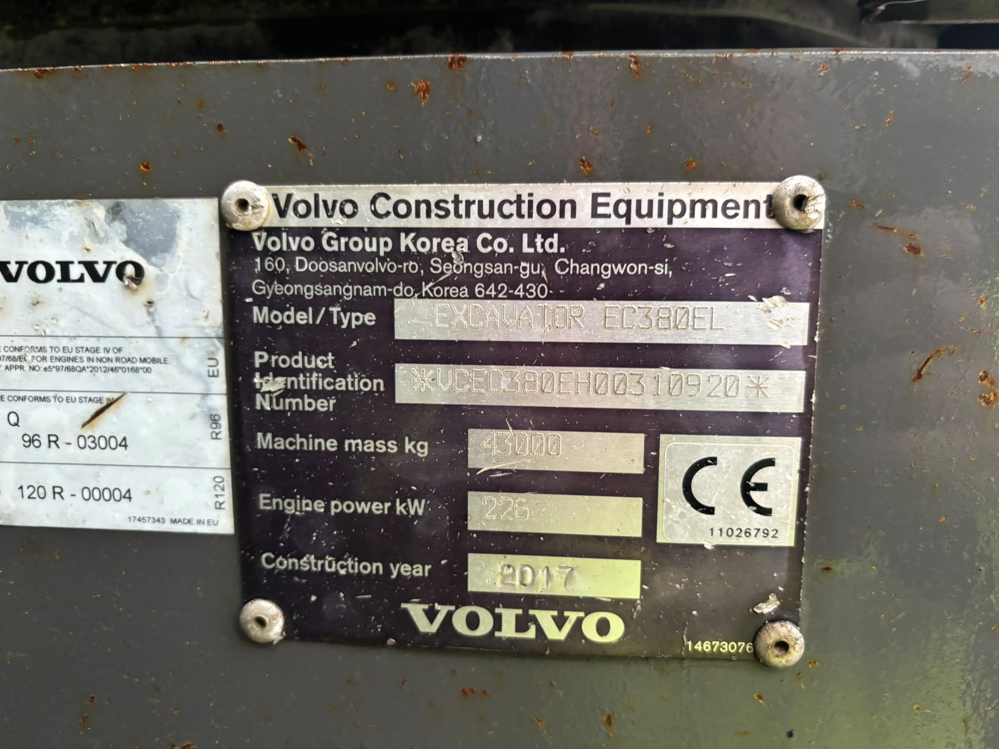 Volvo EC380EL 2017 Lempäälä