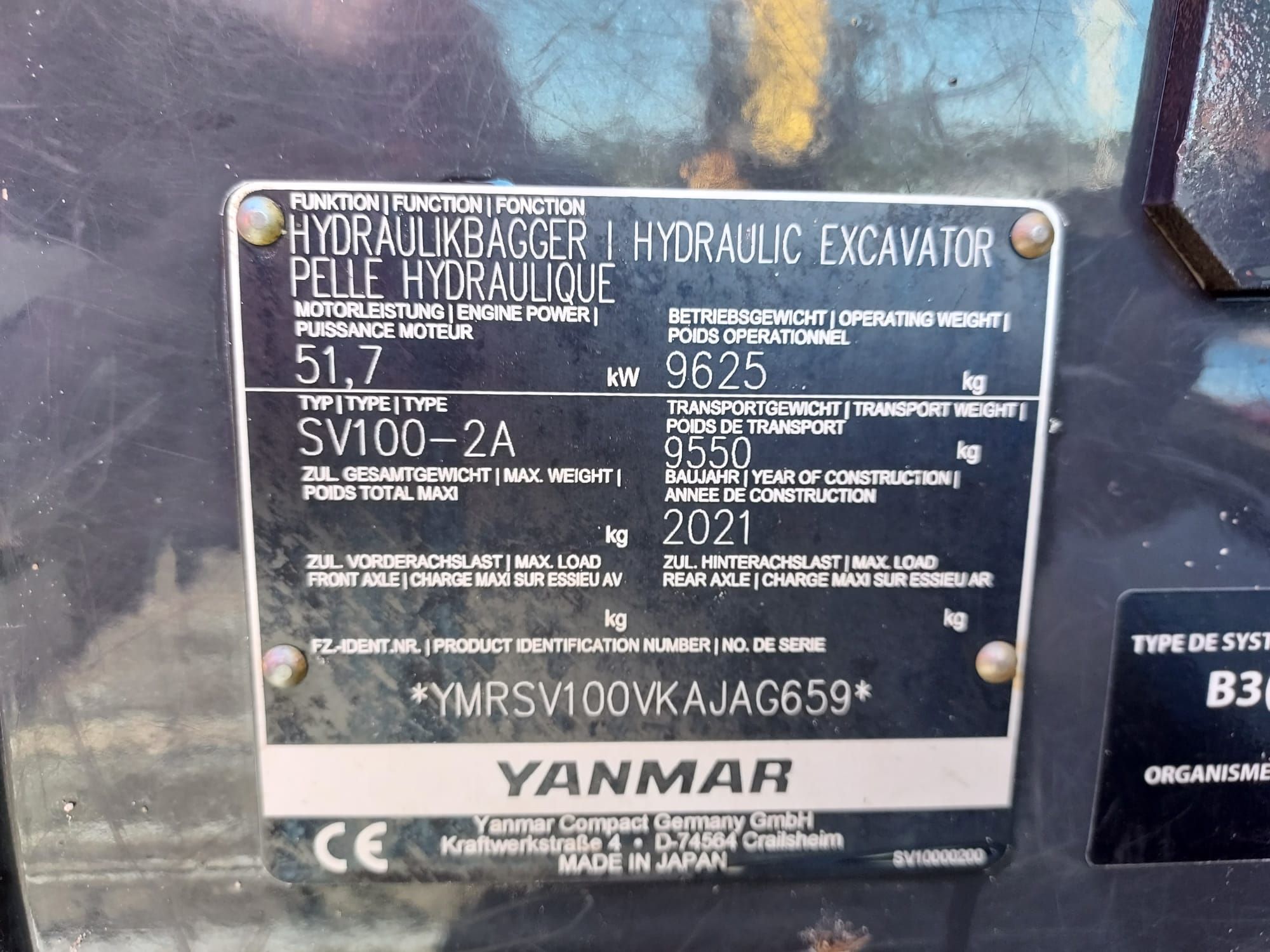 Yanmar SV100-2A 2021