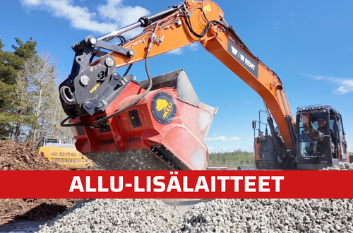 ALLU tuotteet RealMachineryltä omaksi tai vuokralle