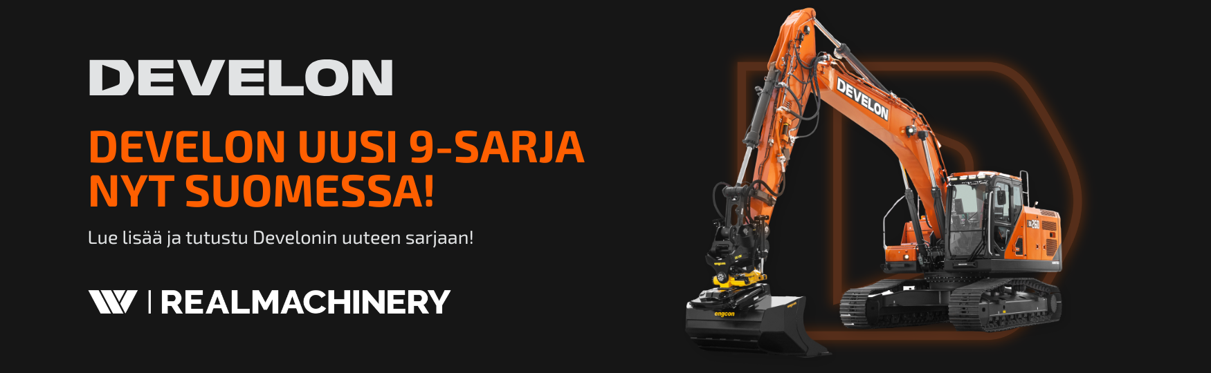 RealMachineryn verkkokaupan etusivu. Develon, Mecalac, McCloskey, Haulotte, Potain, Grove. Maanrakennuskoneet sekä nostimet.