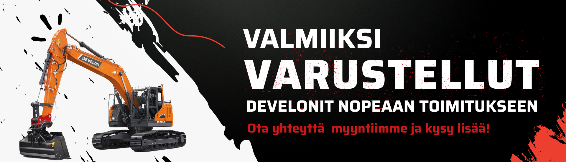 RealMachineryn verkkokaupan etusivu. Develon, Mecalac, McCloskey, Haulotte, Potain, Grove. Maanrakennuskoneet sekä nostimet. Laaja valikoima lisälaitteita, mm. ALLU sekä Rammer.