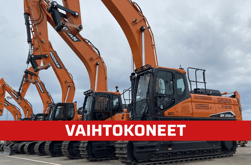 Vaihtokoneet RealMachineryltä - kaivinkoneet, nostimet ja muut maanrakennuskoneet