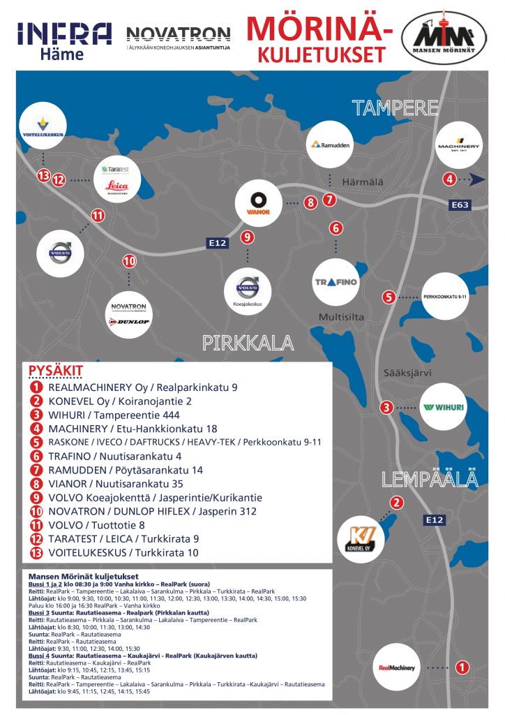 Mörinäbussit kuljettavat jälleen Mansen Mörinöillä!